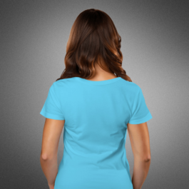 Women’s Plain Blue T-shirt | Boyfriend Fit