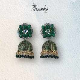 Kundan Studded Jhoomka with Pearl Drops