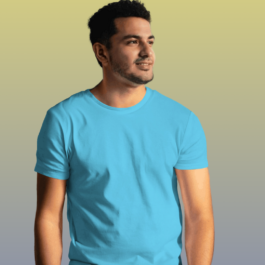 Sky Blue Solid T-shirt | Men