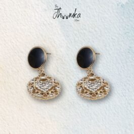 Gold Plated Party Designer Stone Drop Earring For Women